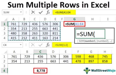 how to get sum of two cells in excel