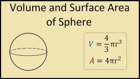 how to get surface area of a sphere from volume