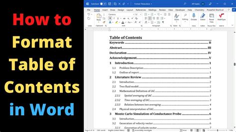 How To Get Table Of Contents In Word On The Left Side