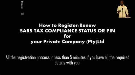 how to get tax compliance status pin