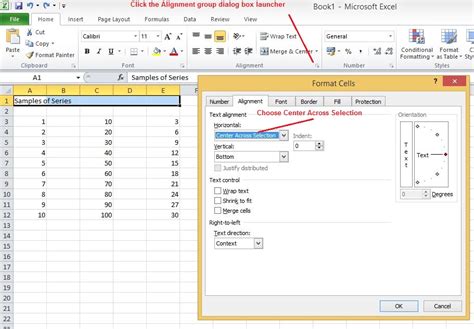 how to get text across multiple cells in excel