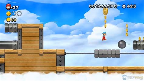 how to get the cannon in world 5 super mario bros wii