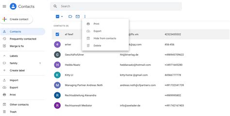 how to get the deleted contacts from gmail