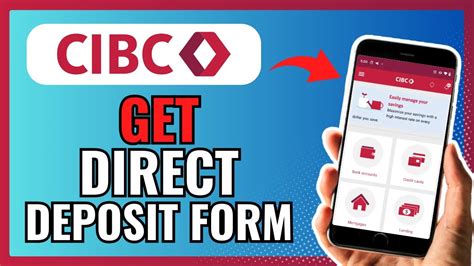 how to get the direct deposit form from cibc app