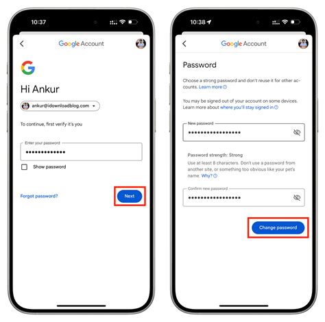 how to get the password from google