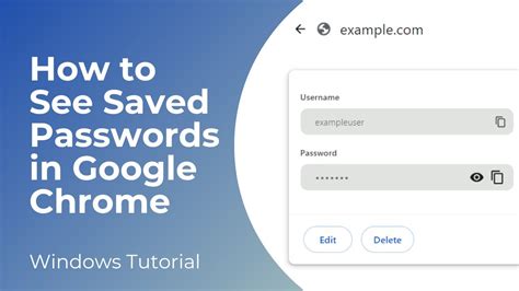 how to get the password from google chrome