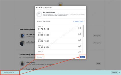 how to get the two factor authentication code for facebook
