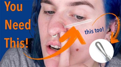 how to get threadless nose stud in