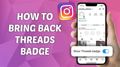 how to get threads badge back on instagram