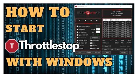 How To Get Throttlestop To Start With Windows