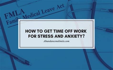 how to get time off from work for stress