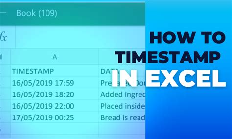 how to get timestamp in excel