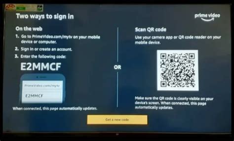 how to get to amazon prime qr code