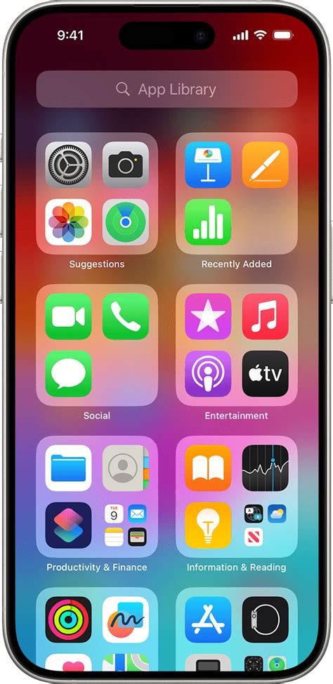 how to get to app library on iphone 15