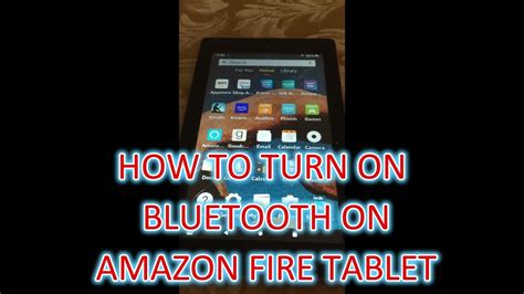 how to get to bluetooth settings on amazon fire tablet