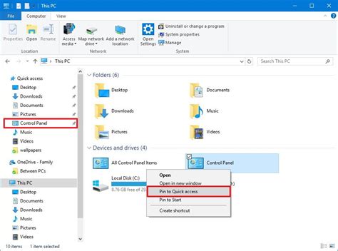 How To Get To Control Panel From File Explorer