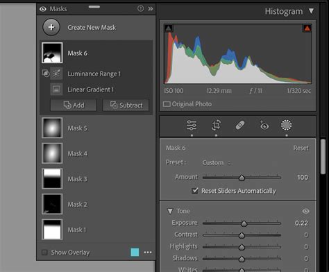 how to get to masking in lightroom