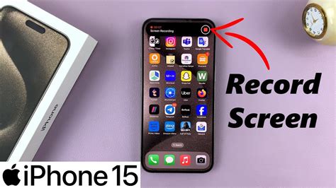 how to get to screen record on iphone 15