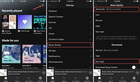 how to get to settings on spotify