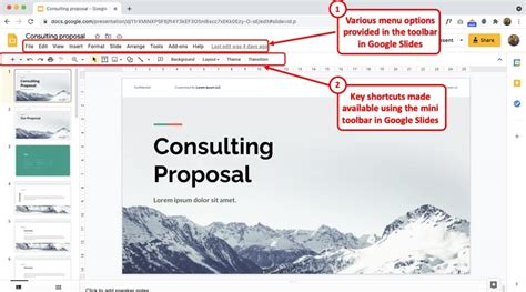 how to get toolbar back in google slides