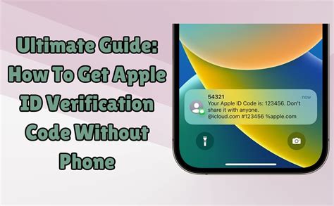 how to get verification code for apple id without phone number