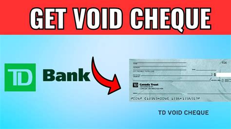 how to get void check on td website
