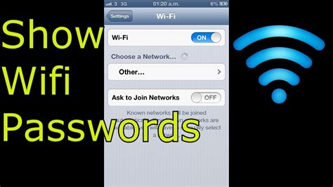 how to get wifi password from ipod