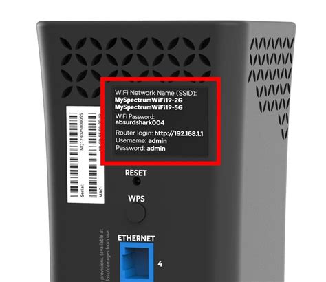 how to get wifi password from spectrum router