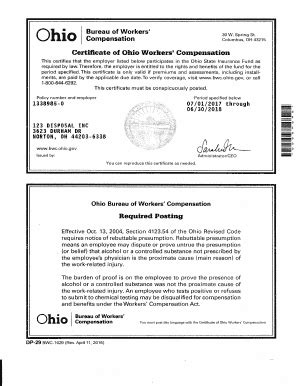 how to get work comp in ohio