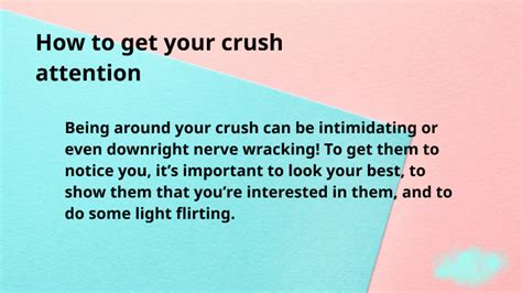 how to get your crush's attention in class