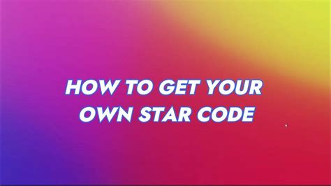 How to get your own STAR CODE (ROBLOX). YouTube