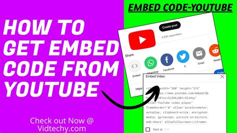 How To Get Youtube Channel Embed Code