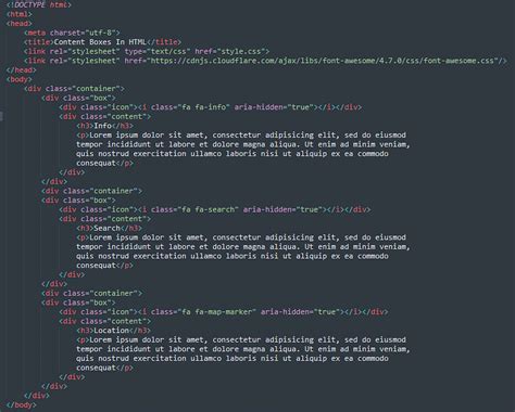 how to give box in html