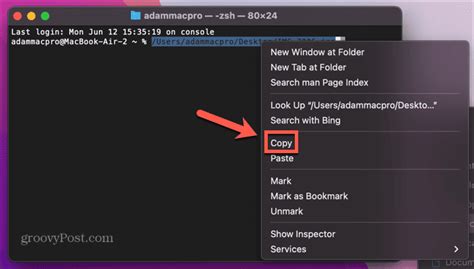 how to give file path in mac