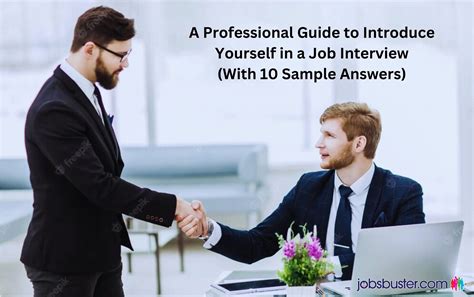 how to give introduction in job interview sample answer