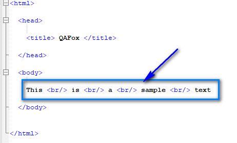 how to give line break in html table