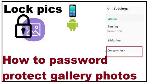 how to give password to gallery in android