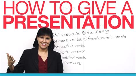 how to give presentation in english sample