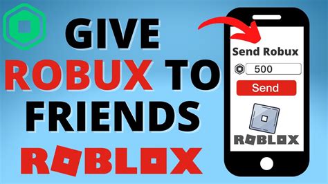 how to give robux to friends roblox