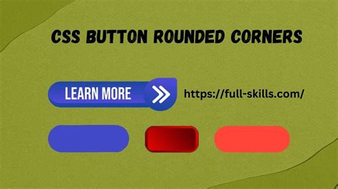 How To Give Rounded Corners To Button In Css