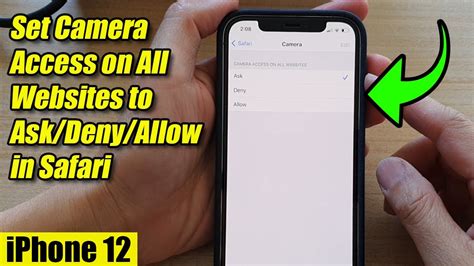 how to give web browser access to camera iphone