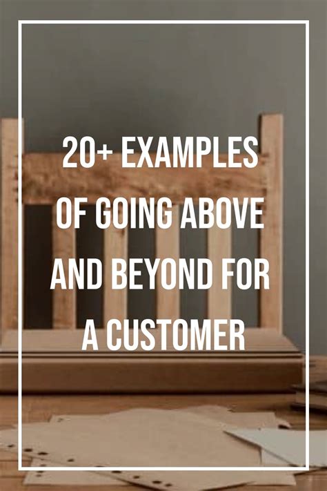 how to go above and beyond examples