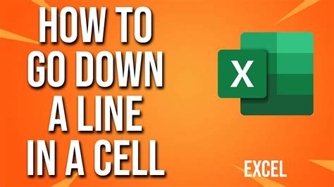 how to go down a line in excel cell mac