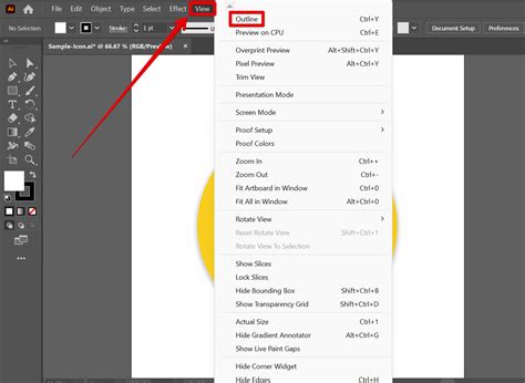how to go into presentation mode in illustrator