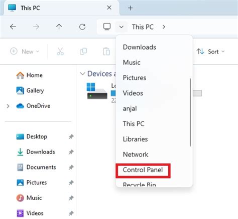 How To Go To Control Panel From File Explorer
