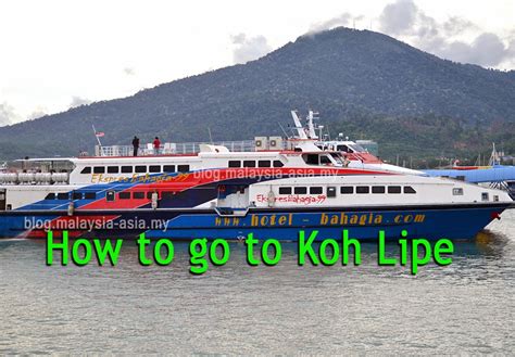 how to go to koh lipe from malaysia