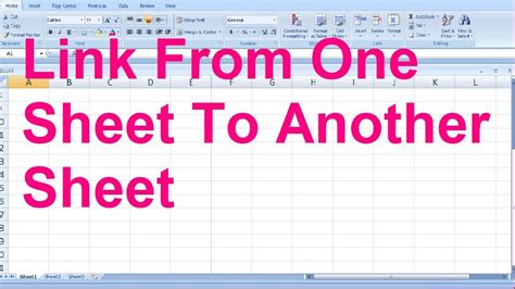 how to go to link sheet in excel
