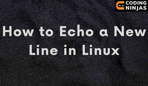 how to go to new line in linux