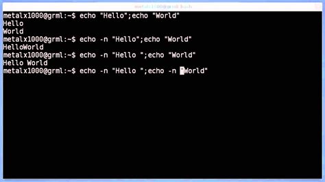 how to go to new line in linux terminal