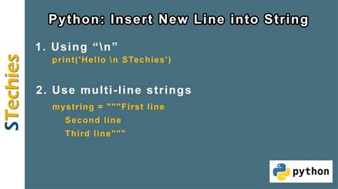 how to go to new line in python